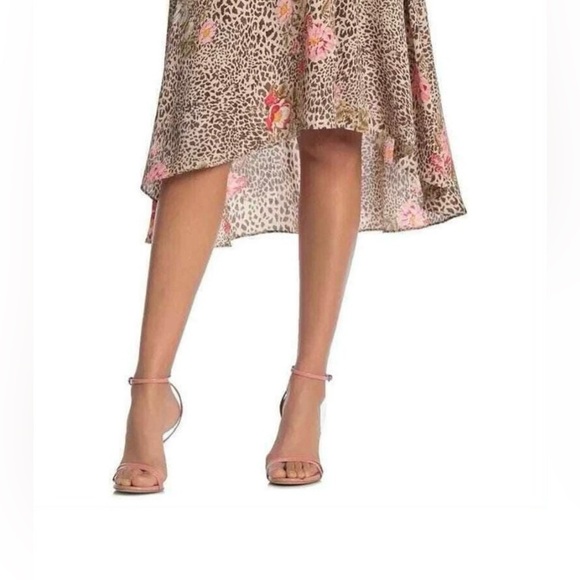 Nanette Lepore Brown and Pink High Low Dress - Picture 9 of 16